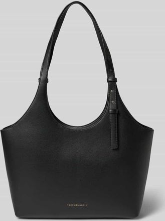 Tommy Hilfiger Shopper in genarbtem Leder-Optik in Black, Größe 1