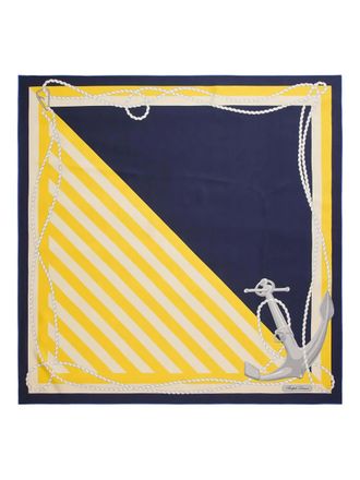 Ralph Lauren Collection Foulard in seta a righe - Giallo