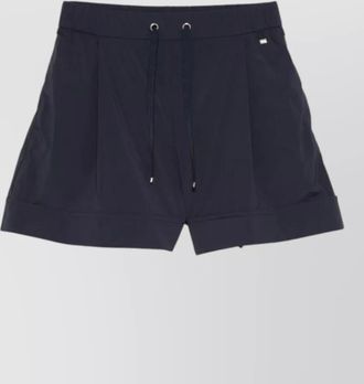 Herno shorts elastic waistband side pockets turn up hem