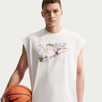 Nike Mens Standard Issue Dri-FIT Sleeveless Basketball Top in White | IF2576-133