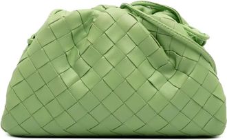 Bottega Veneta 2012-2025 Nappa Intrecciato The Mini Pouch crossbodytas - Groen