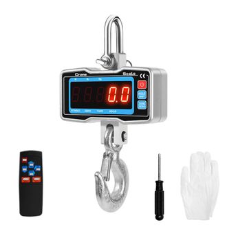 OEM Scala Sospesa Elettronica Da 1000 Kg/2200 Libbre, Display A Led, Alta Precisione, Struttura In Acciaio Resistente, Gancio Per Gru, Argento