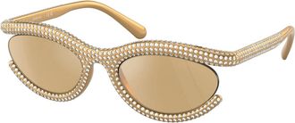 Swarovski SK6006 1022D8 Womens Sunglasses Gold Size 54