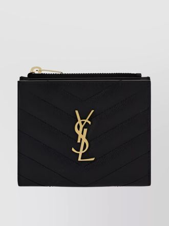 Saint Laurent leather quilted bi-fold wallet