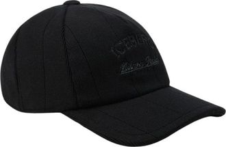 Iceberg Geribbelde Baseballpet van Knit - Dames - Petten - Zwart - ONE Size - Accessoires