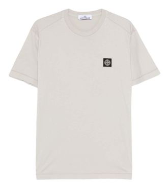 Stone Island Light Grey Logo T-Shirt