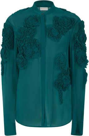 Dries Van Noten Blouses & Shirts - Dames - Overhemden - Groen - L - Overhemden
