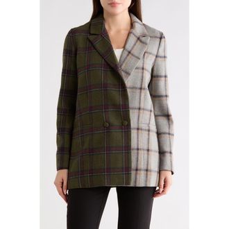 Hutch Meg Contrast Plaid Coat in Split Plaid at Nordstrom Rack, Size Xx-Small