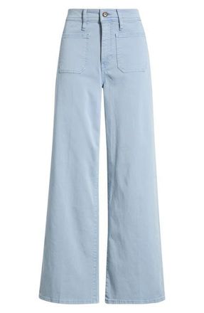 Frame Denim Le Slim Palazzo Harbor Pocket High Waist Wide Leg Jeans in Sky Blue at Nordstrom, Size 27