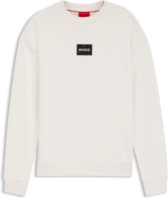 HUGO BOSS Tortoise-logo sweatshirt in cotton terry