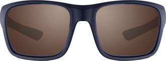 Revo Pointe Polarized Wrap Sunglasses in Matte Navy at Nordstrom Rack