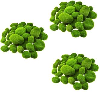 OEM 96 Piezas De Rocas Decorativas De Musgo Artificial En 5 Tama&ntilde;os, Bolas De Musgo Verde, Decoraci&oacute;n De Musgo Falso Para Arreglos Florales Y Jardines