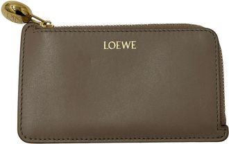 Loewe Grayish Leather Coin Purse/Coin Case (Pre-Owned)