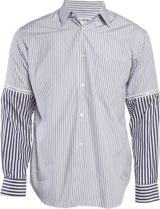 Comme Des Garçons Camicia a righe - Blu