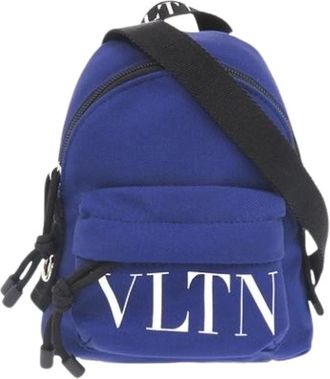 Valentino Pre-owned Backpacks, female, Blue, Size: ONE SIZE Pre-owned Mini Vltn Backpack