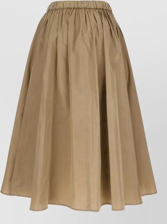 Max Mara taffeta midi skirt elastic waist flared
