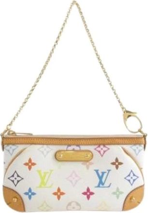 Louis Vuitton Pre-owned Clutches, female, White, Size: ONE SIZE Pre-owned Vintage Canvas Clutch