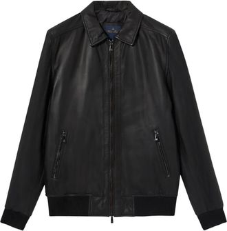 Brooks Brothers Bomber in pelle - Nero