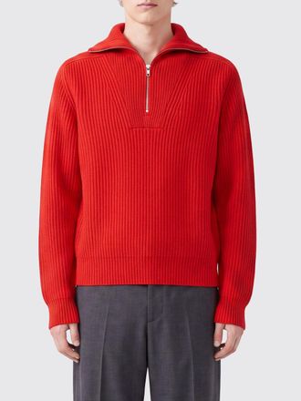 Jil Sander Maglione a collo alto in pura lana con chiusura a mezza zip
