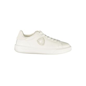Blauer Witte Polyurethaan Heren Sneaker