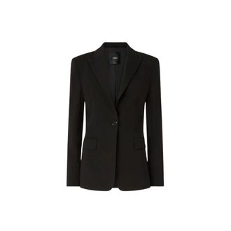 Pinko Pinko, Jassen, Dames, Zwart, M, Leer, Signum Jacket