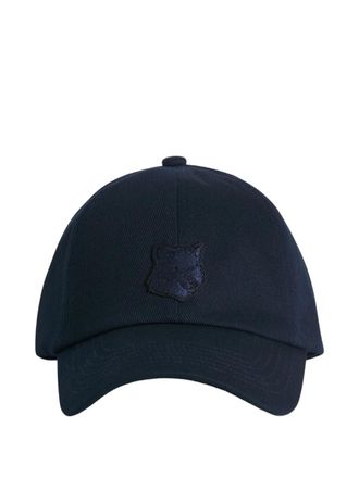 Maison Kitsun&eacute; Cappello con motivo volpe - Blu