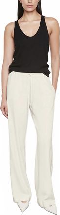 Enza Costa Crepe Resort Pant In Cream