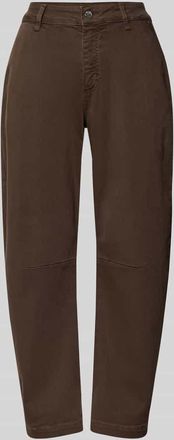 Buena Vista Barrel Jeans mit Eingrifftaschen und Ges&auml;&szlig;taschen in Schoko, Gr&ouml;&szlig;e XXS