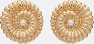 Self Portrait Faux pearl-embellished earrings