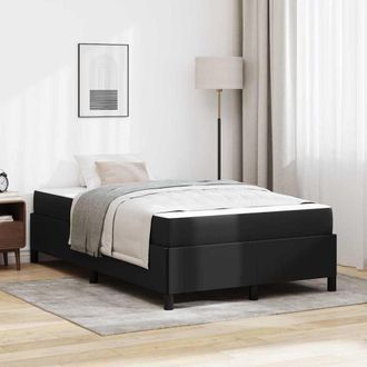 vidaXL Vidaxl - Struttura Letto Con Materasso Nero 120 X 190 Cm Pelle Sintetica