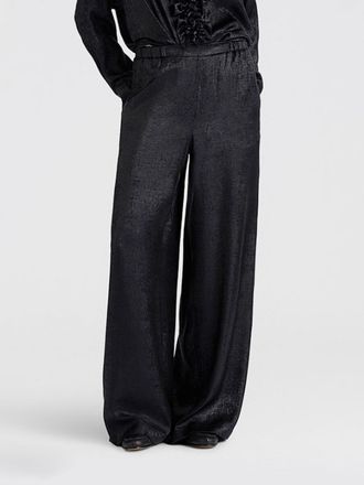 Momoni Baccarat Bis Palazzo Trousers in Jersey with a High Elasticated Waist