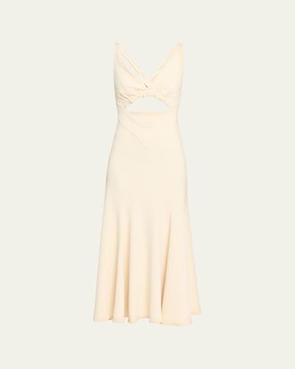 Paco Rabanne Plunging Strappy Cutout Midi Tank Dress