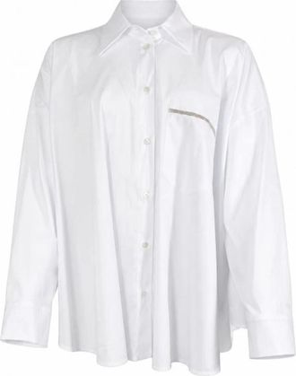 D.exterior Shirt - Dames - Overhemden - Wit - M - Overhemden