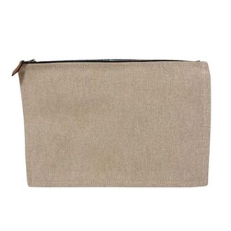 Herm&egrave;s Pre-owned Katoenen Pouch - unisex - Vintage Clutch - Beige - ONE Size - Katoen - Vintage