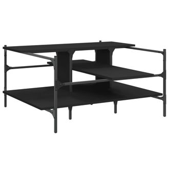 vidaXL Vidaxl - Mesa De Centro Madera De Ingenier&iacute;a Negro 100x100x48,5 Cm