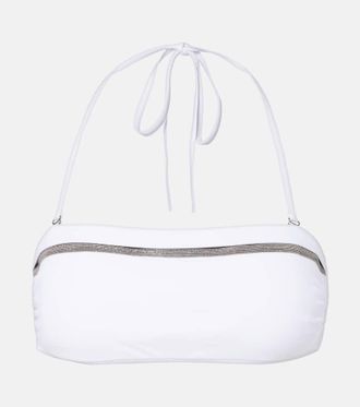 Brunello Cucinelli Embellished bikini top