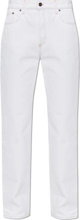 Versace Slightly Tapered Leg Jeans - Dames - Regular Fit Jeans - Wit - W28 - Katoen - Jeans