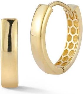 Ember Fine Jewelry Oval Huggie Hoop Earrings in Gold at Nordstrom Rack