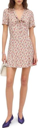 Reformation Tyra Floral Tie Front Minidress in Eveline at Nordstrom, Size 12