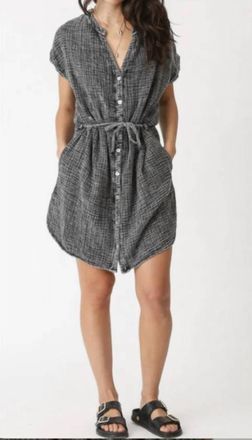 Electric & Rose Serra Dress-Acid (Gauze) In Onyx