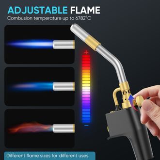 OEM Torcia A Propano, Torcia A Gas Autoinfiammabile Per Saldatura Con Fiamma Regolabile, Torcia A Gas Propano Per Idraulica, Saldatura, Brasatura