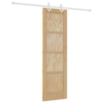 vidaXL Puerta Corredera Natural Y Blanco 61 X 198,5 Cm Vidaxl