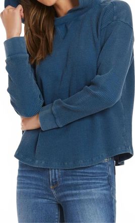 Mod-o-doc Long Sleeve Waffle Hoodie In Fanta-Sea