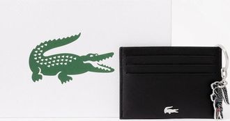 Lacoste Mens Lacoste Credit Card Holder And Key Ring Gift Box - Noir KR Croc Sinope R66 - Black - Size: ONE size