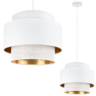 OEM L&aacute;mpara Colgante Asti Trio Oro Blanco 35cm Tela De Malla