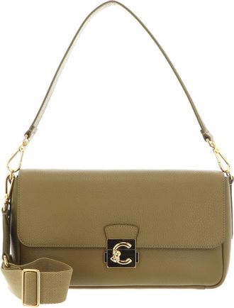 Coccinelle cross body bag C-Me Lock Handbag Grained Leather Seagrass khaki