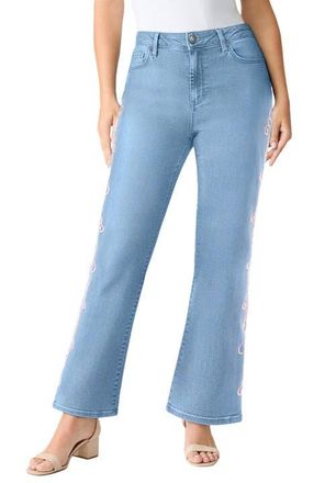 Roaman's Plus Size Whitney Jean with Invisible Stretch in Blue at Nordstrom, Size 28