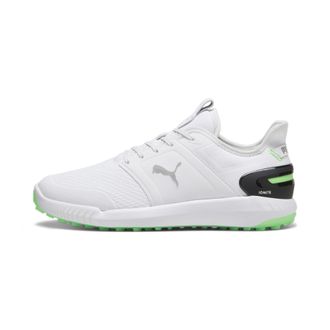 Puma Men Ignite Elevate Golf Shoe, PUMA White-Fluro Green PES-PUMA Black, 12 UK