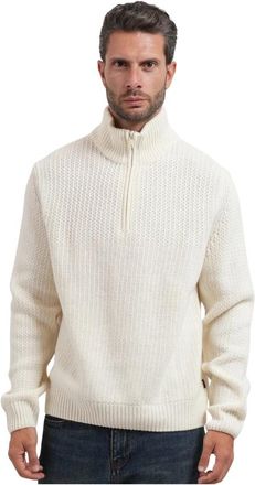 HUGO BOSS Sweaters - Heren - Vesten met rits - Wit - 3XL - Wol - Hoodies & sweatvesten