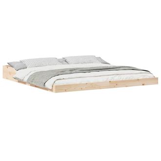 Berkfield Home Modern Brown 200 x 220 cm Solid pine wood in Light Brown